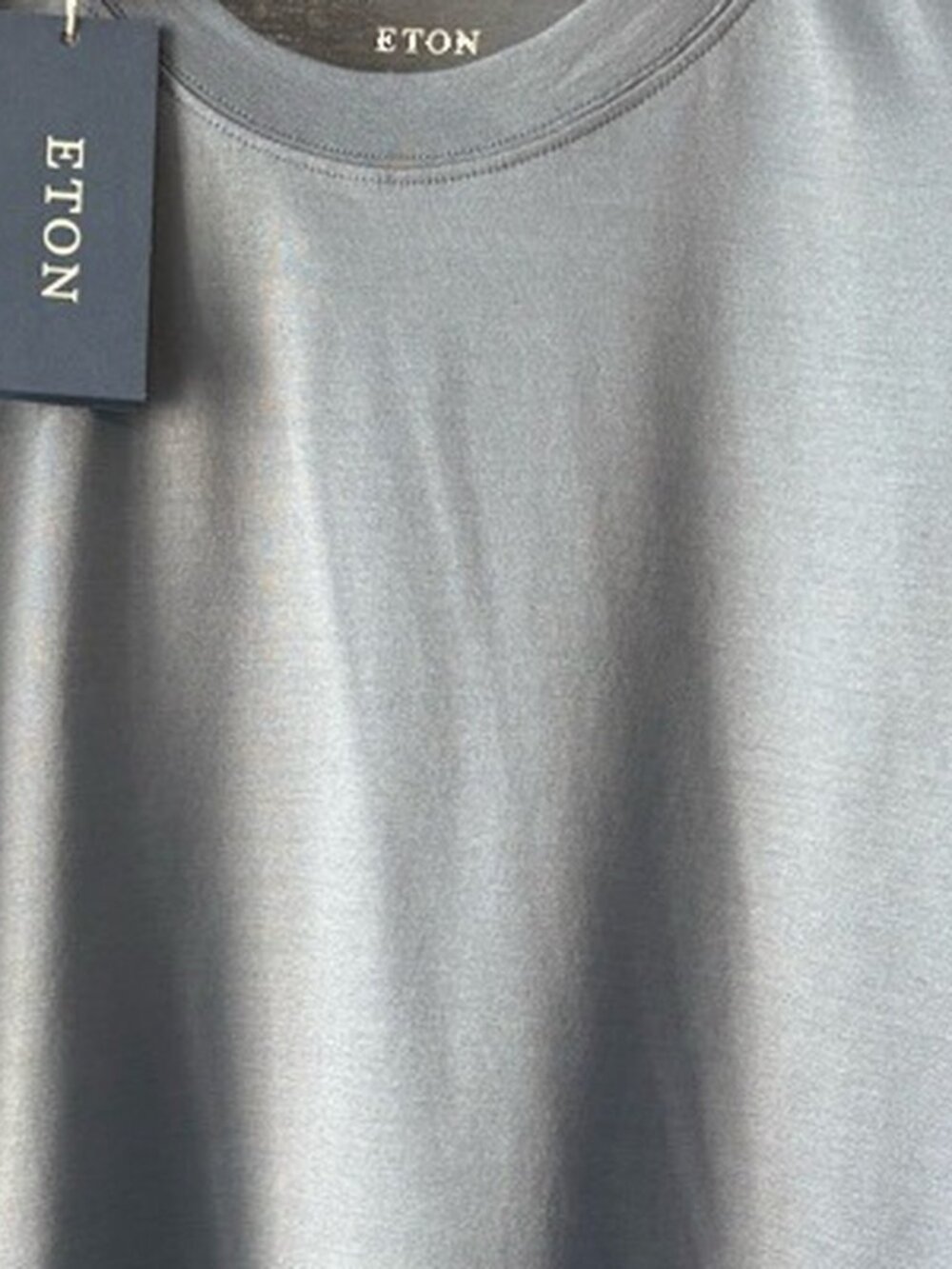 Like New Eton Slim Fit Powder Blue Filo di Scozia Tee M